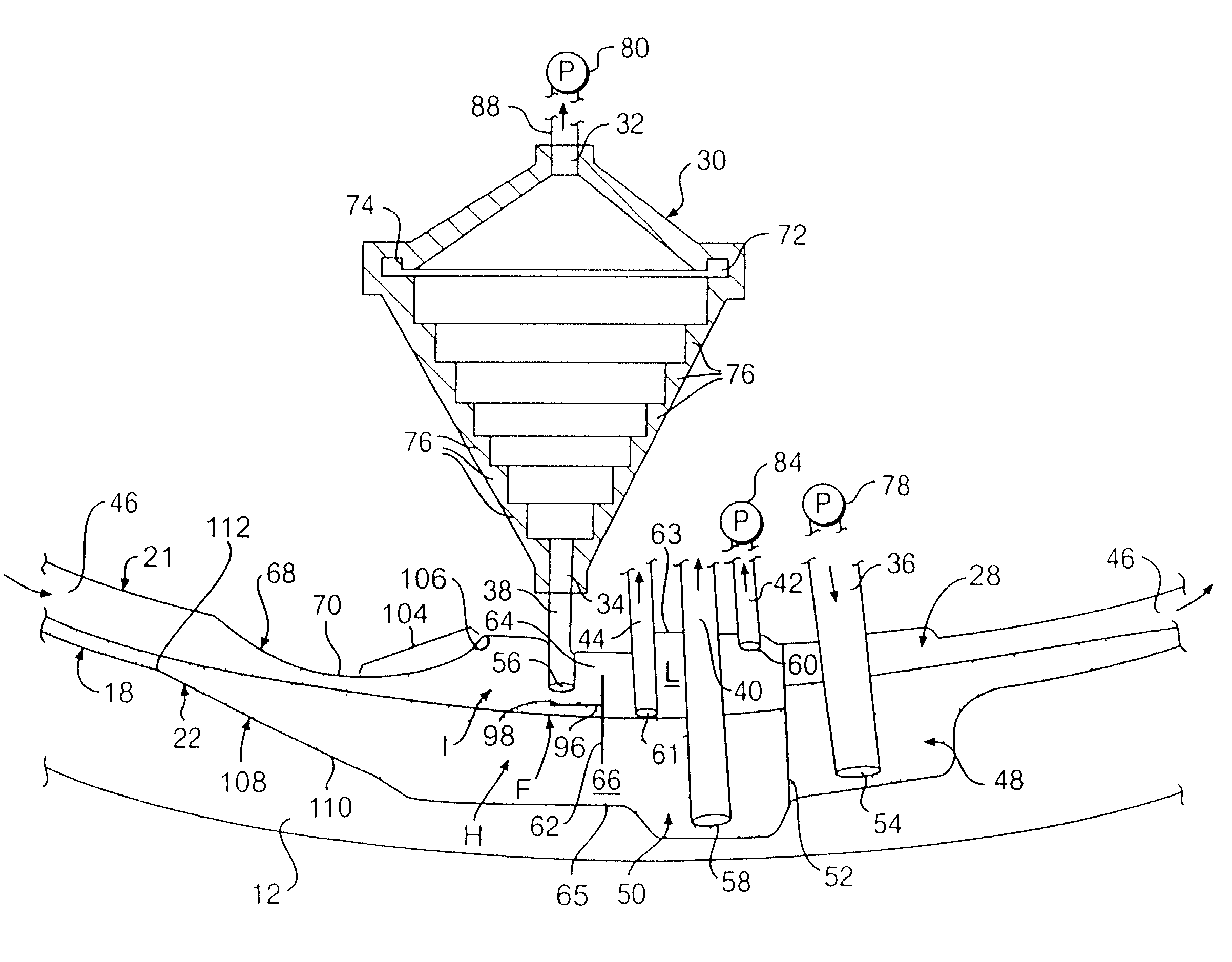 Centrifugal separation apparatus and method for separating fluid components