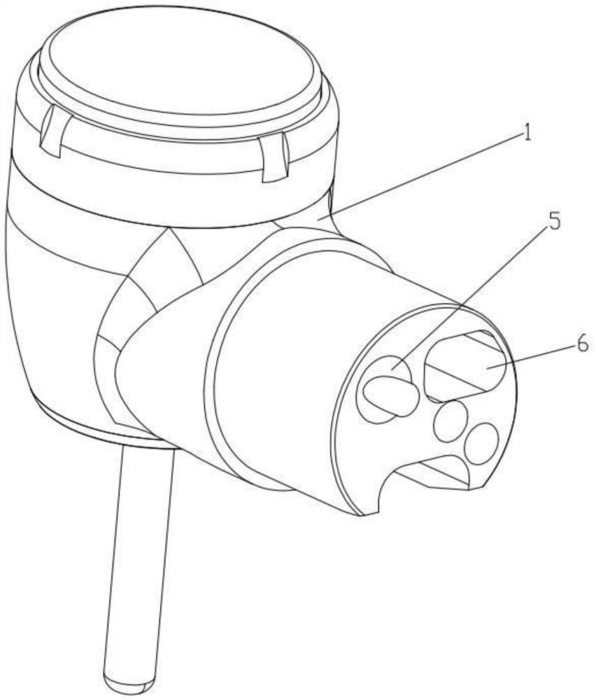 Airflow suspension movement assembly for high-speed turbine dental handpiece and dental handpiece