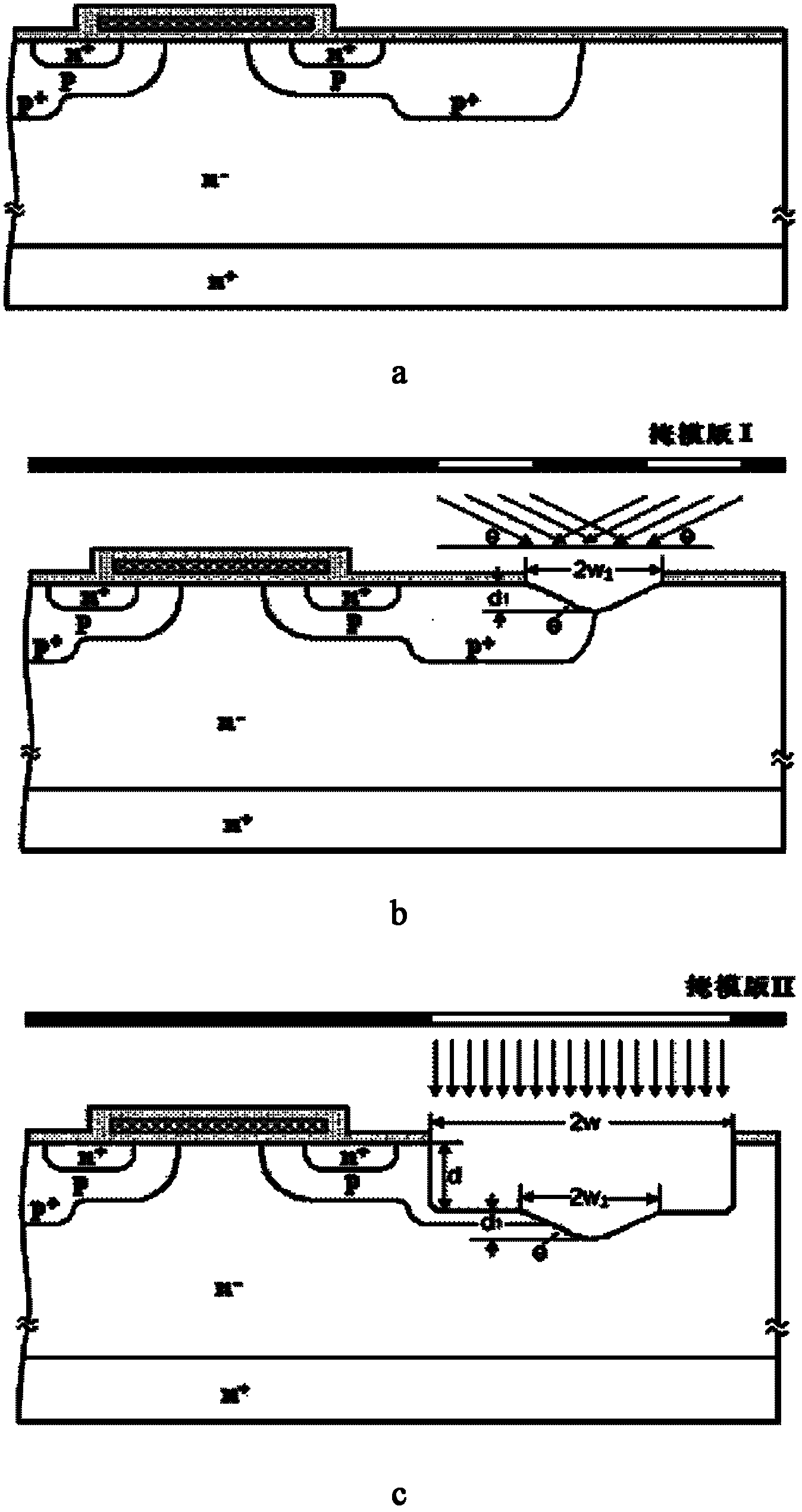 Shallow slot negative bevel terminal structure and preparation method thereof