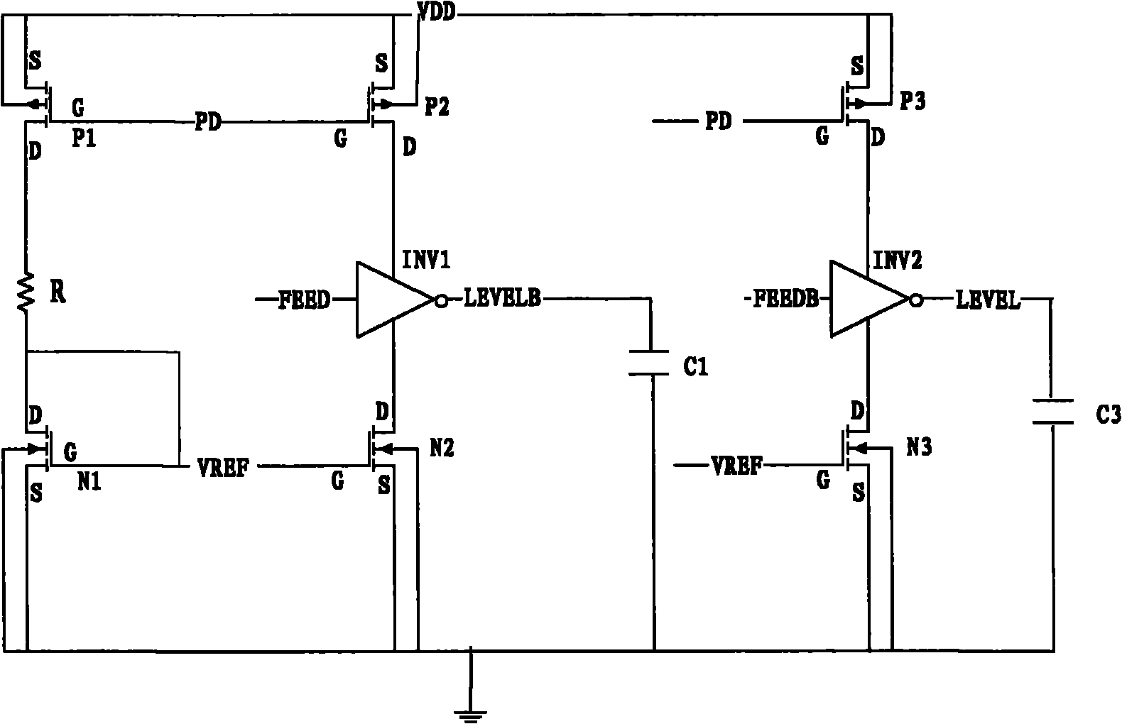 Resistance capacitance (RC) oscillator with low power consumption