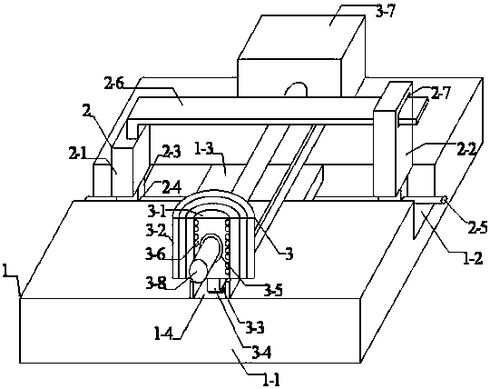 A steel pipe bending device with electromagnetic heating function