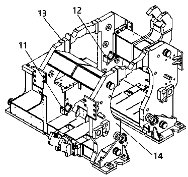 Online mounting method for bearing seats of wrapper roller frame of hot rolling coiler