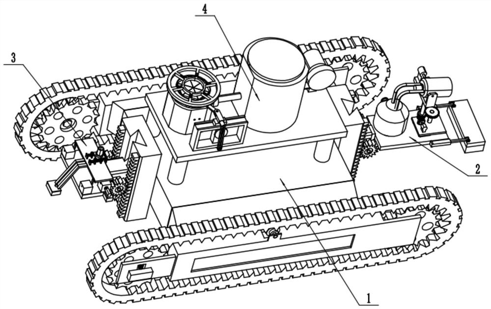 A toilet cleaning robot