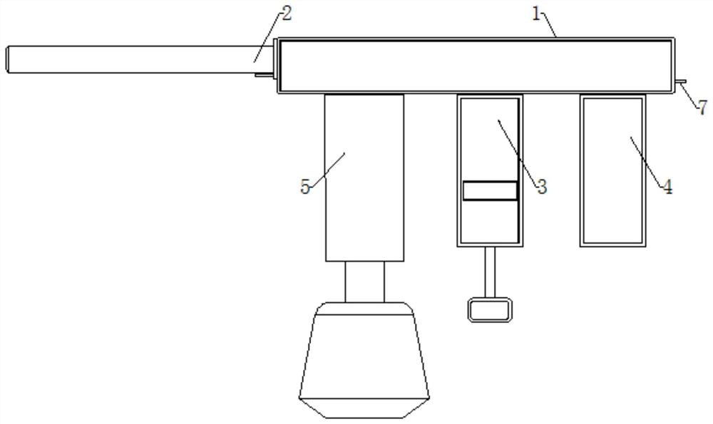 Ultrasonic probe rod structure of extracorporeal shock wave lithotripter for urology department