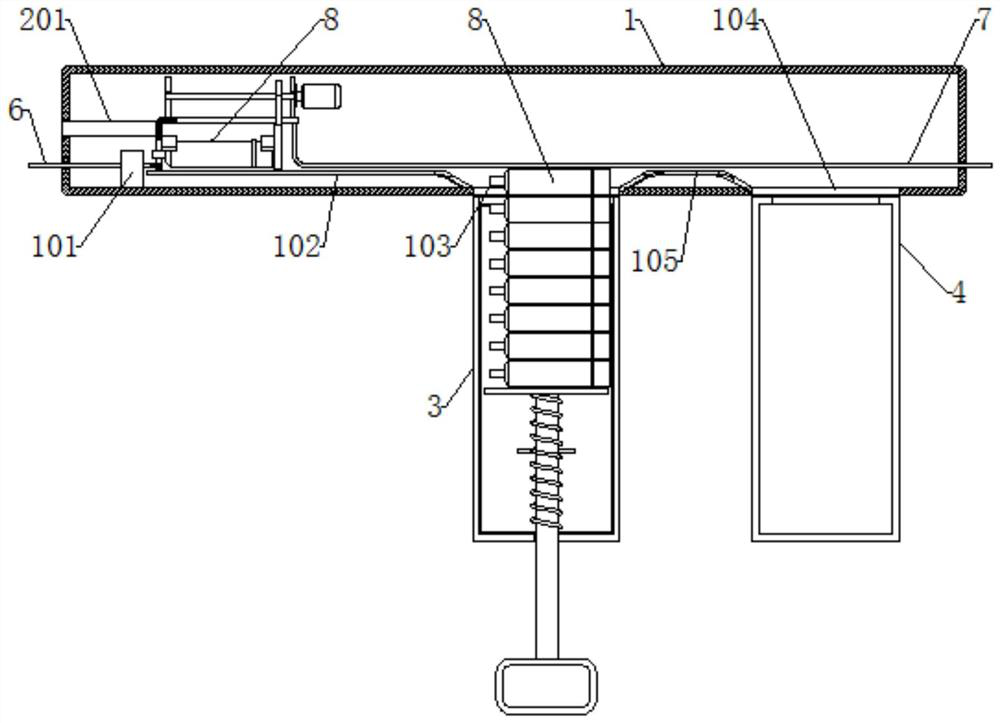 Ultrasonic probe rod structure of extracorporeal shock wave lithotripter for urology department