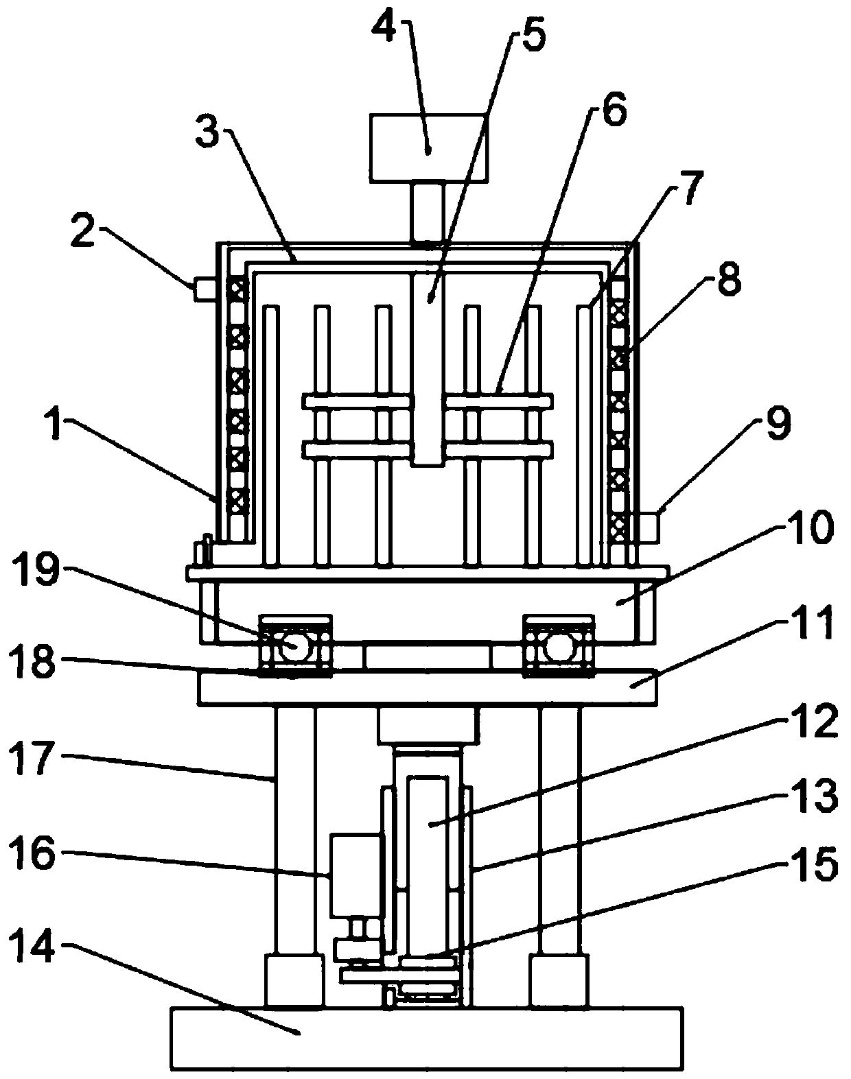 Lift-type architectural coating stirring device