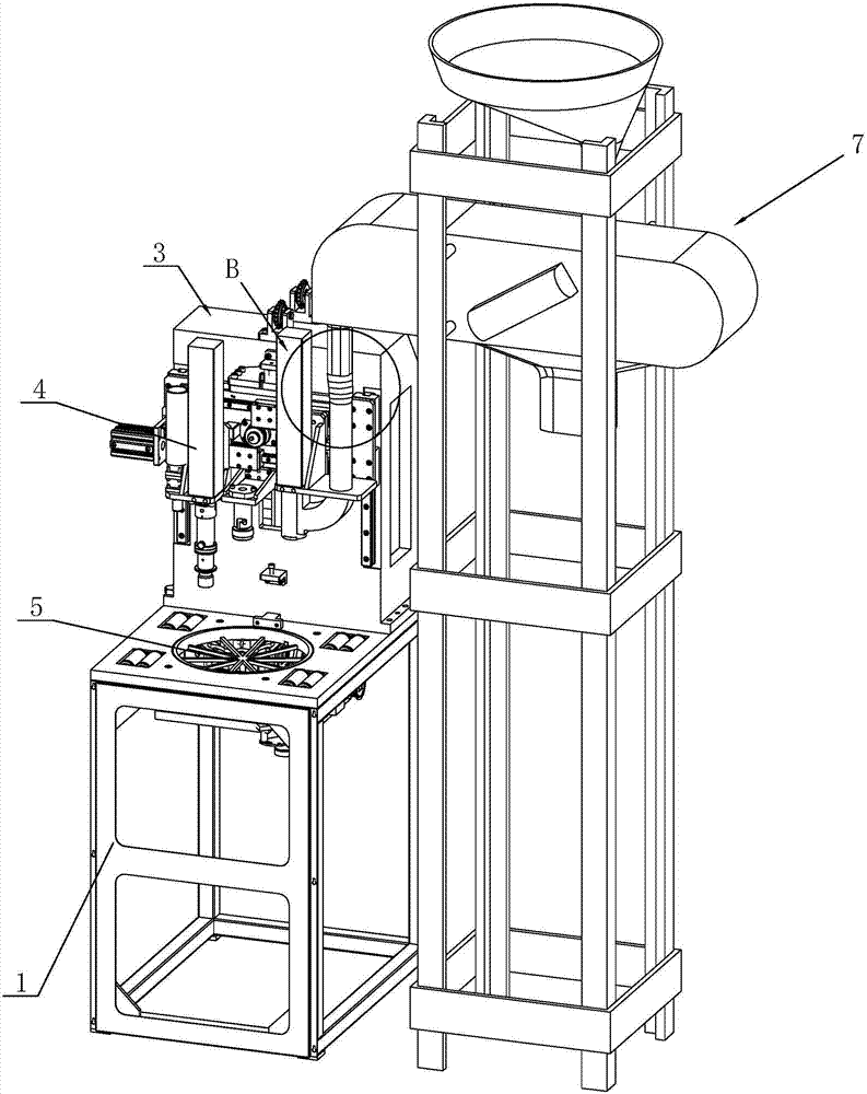 An automatic filling bolt tightening machine