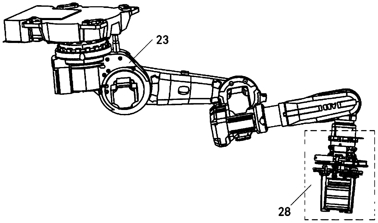 Automatic assembly robot device with clamping jaw