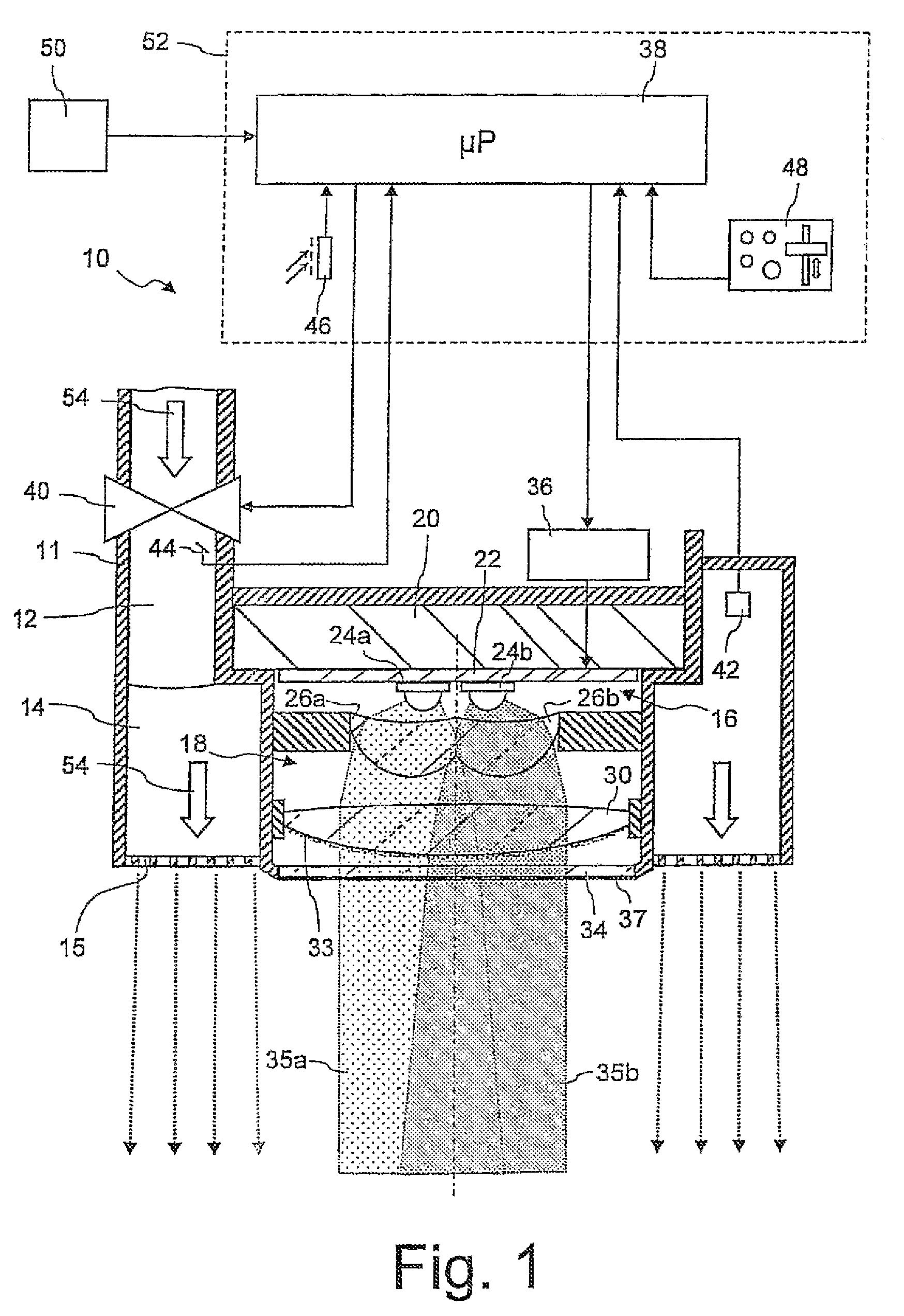 Sanitary fitting comprising an assembly of several light sources