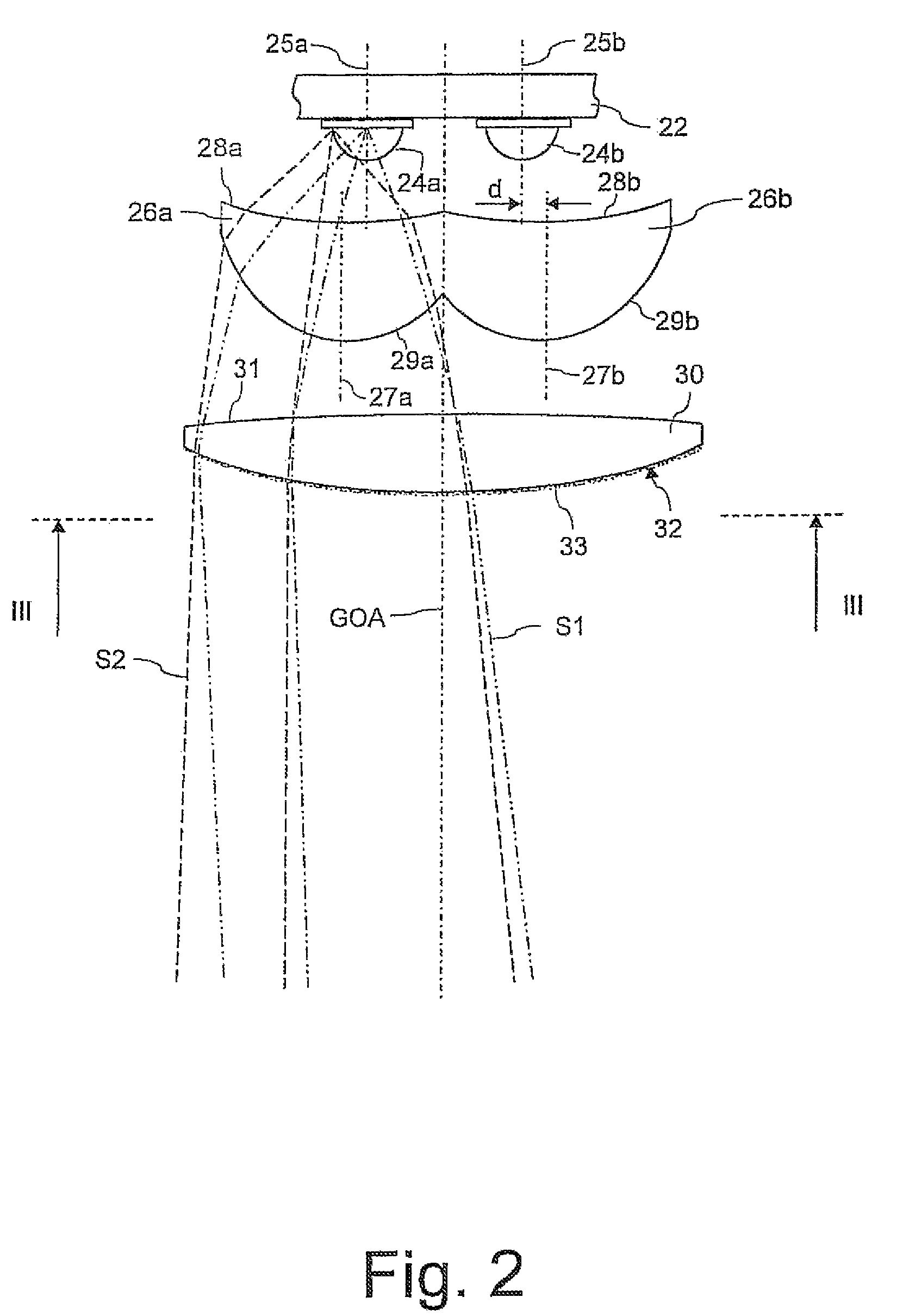 Sanitary fitting comprising an assembly of several light sources