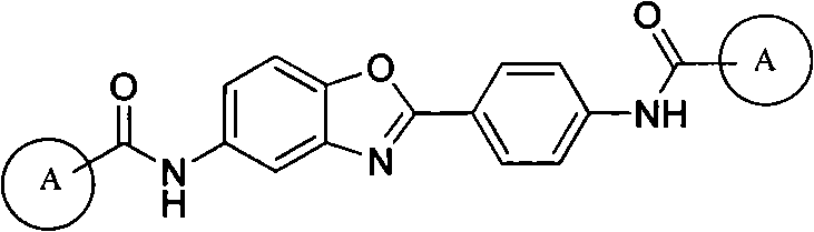 5-substituted-2-(4-substituted phenyl)benzoxazole derivatives and preparation method and application thereof
