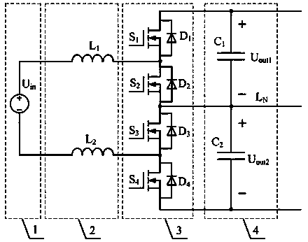 Boost two-way voltage balance converter