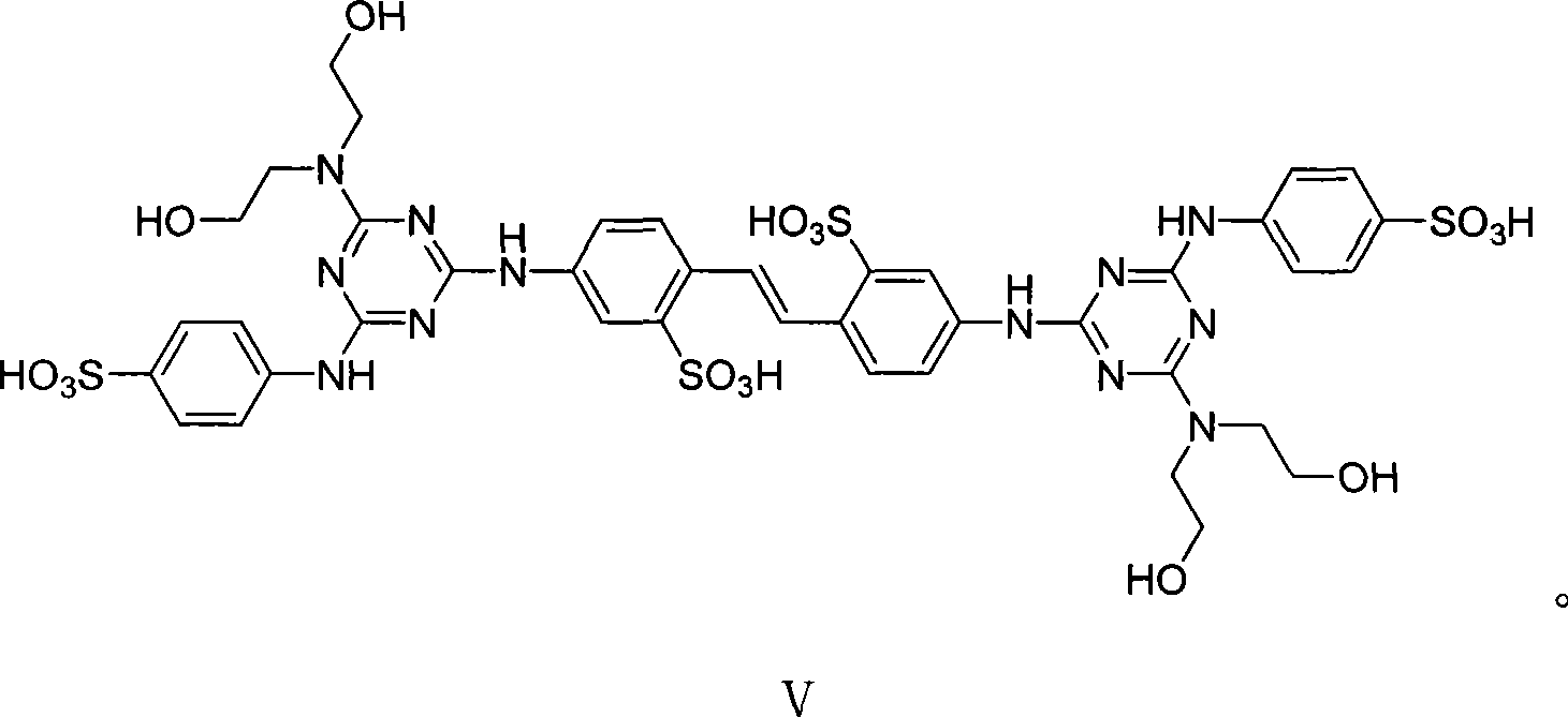 Process for producing triazine toluylene liquid fluorescent whitening agents