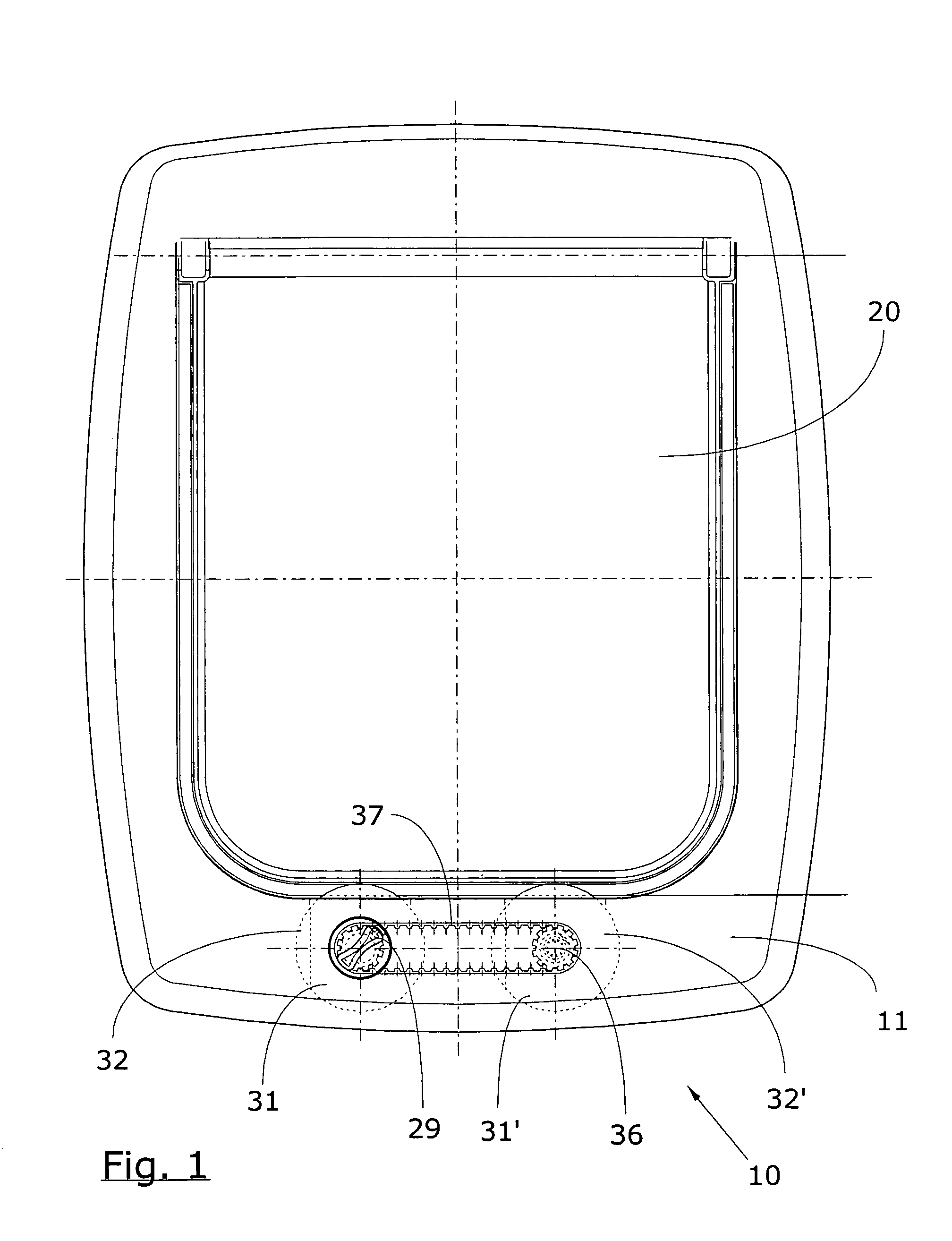 Swing flap for the entry and exit of pets