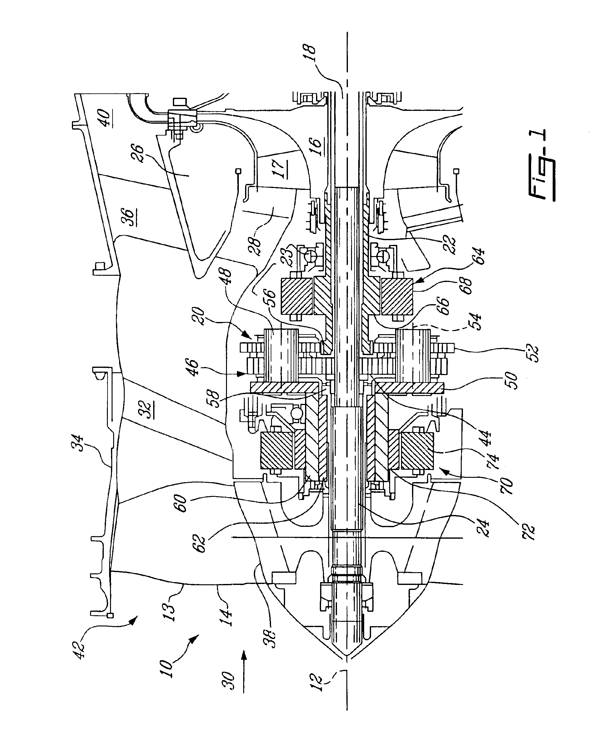 Differential geared turbine engine with torque modulation capability