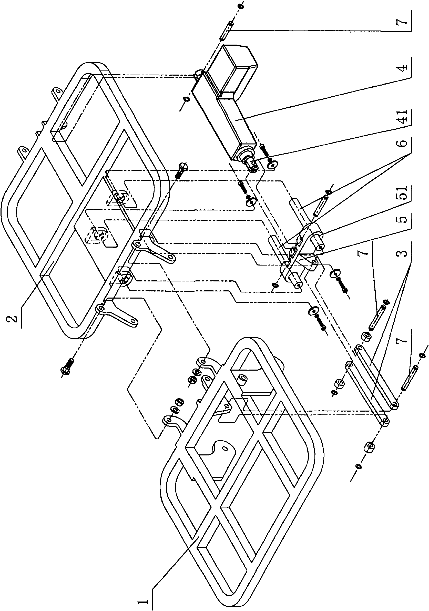 Angle regulating device for blood-drawing chair back plate