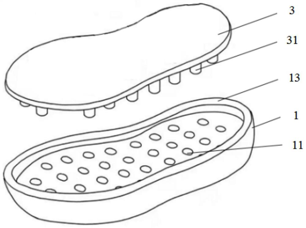 Shock absorption sole and shoe