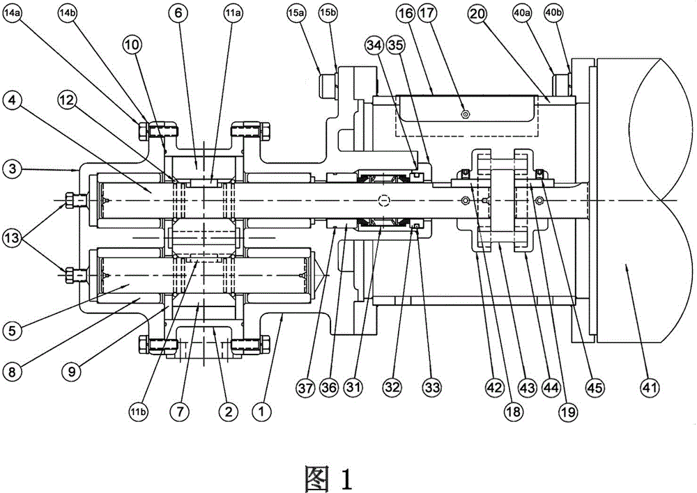 Novel large flow gear pump