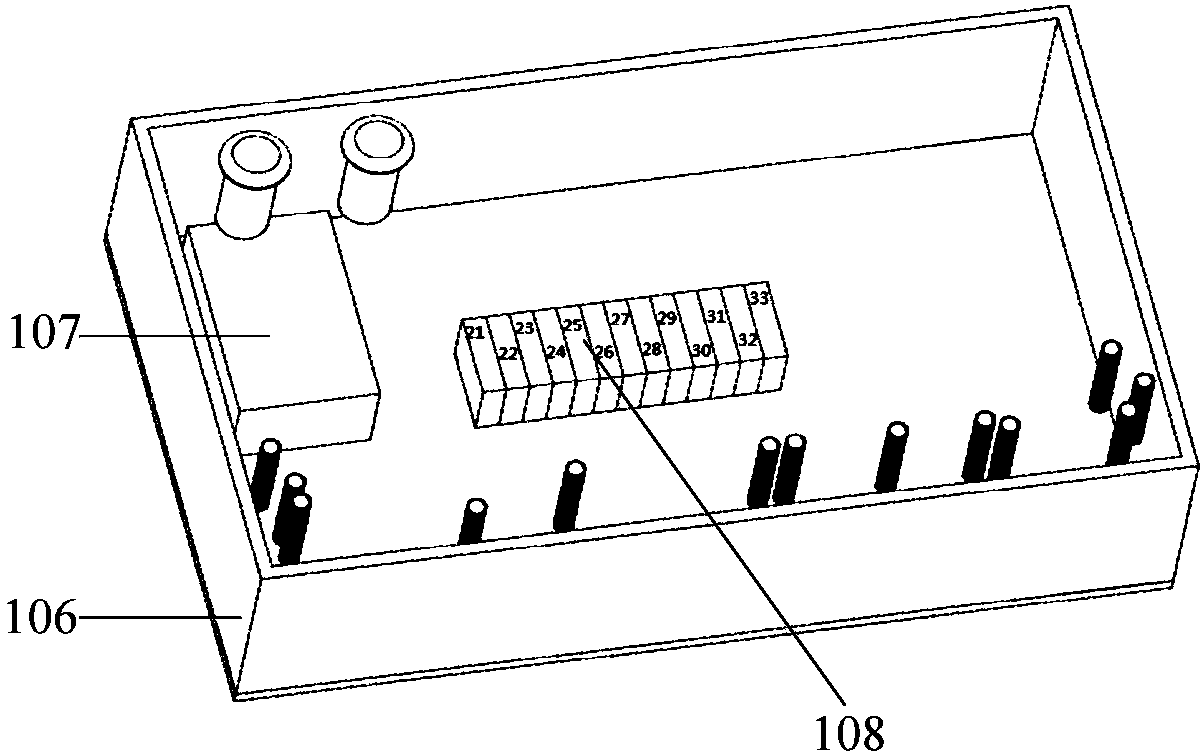 Device for error-proof detection of metal insert of plastic product