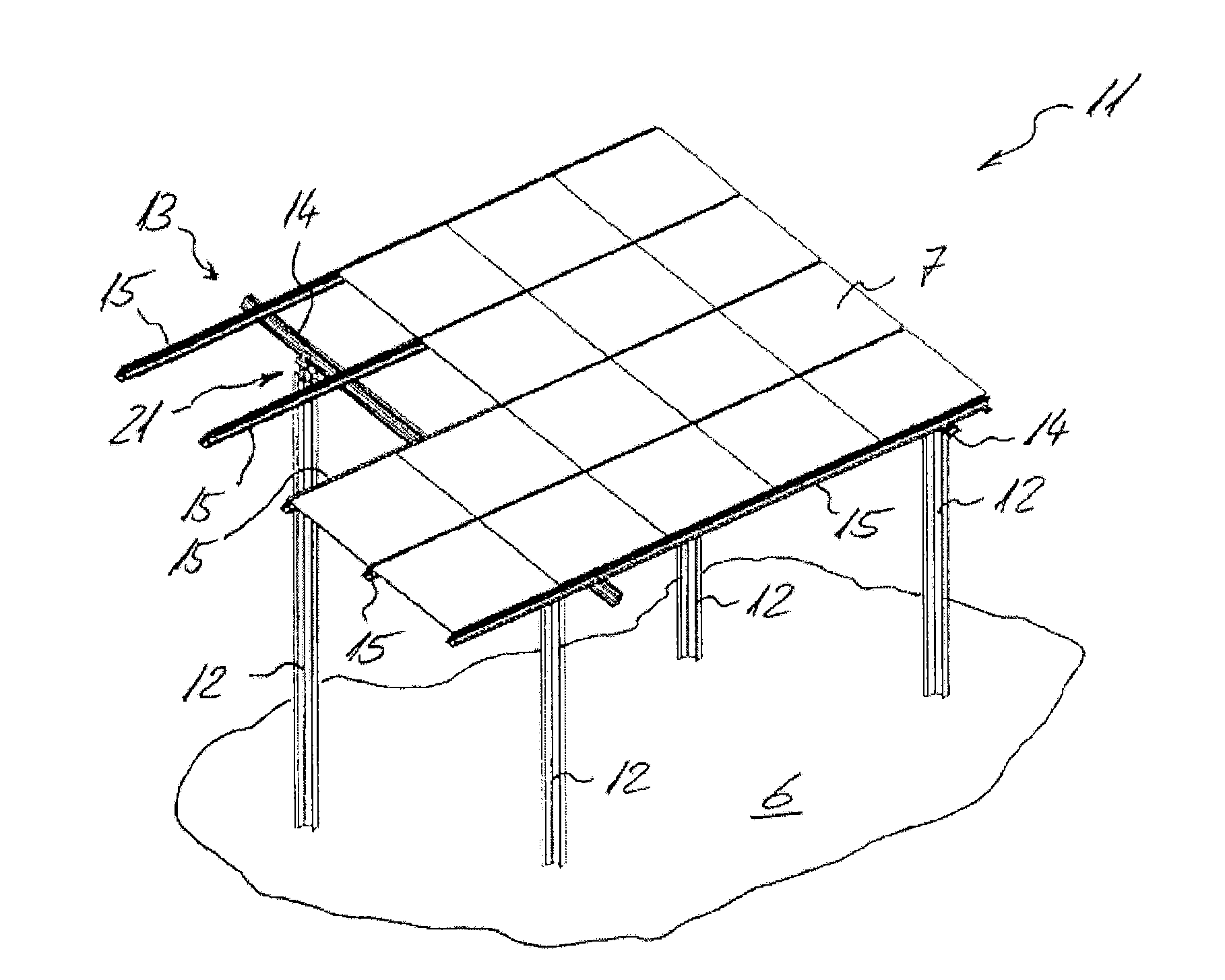 Connecting device for a frame structure
