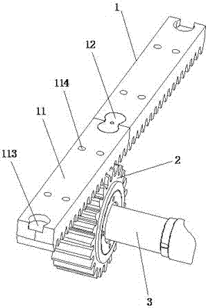 Gear and rack transmission mechanism suitable for circular motion