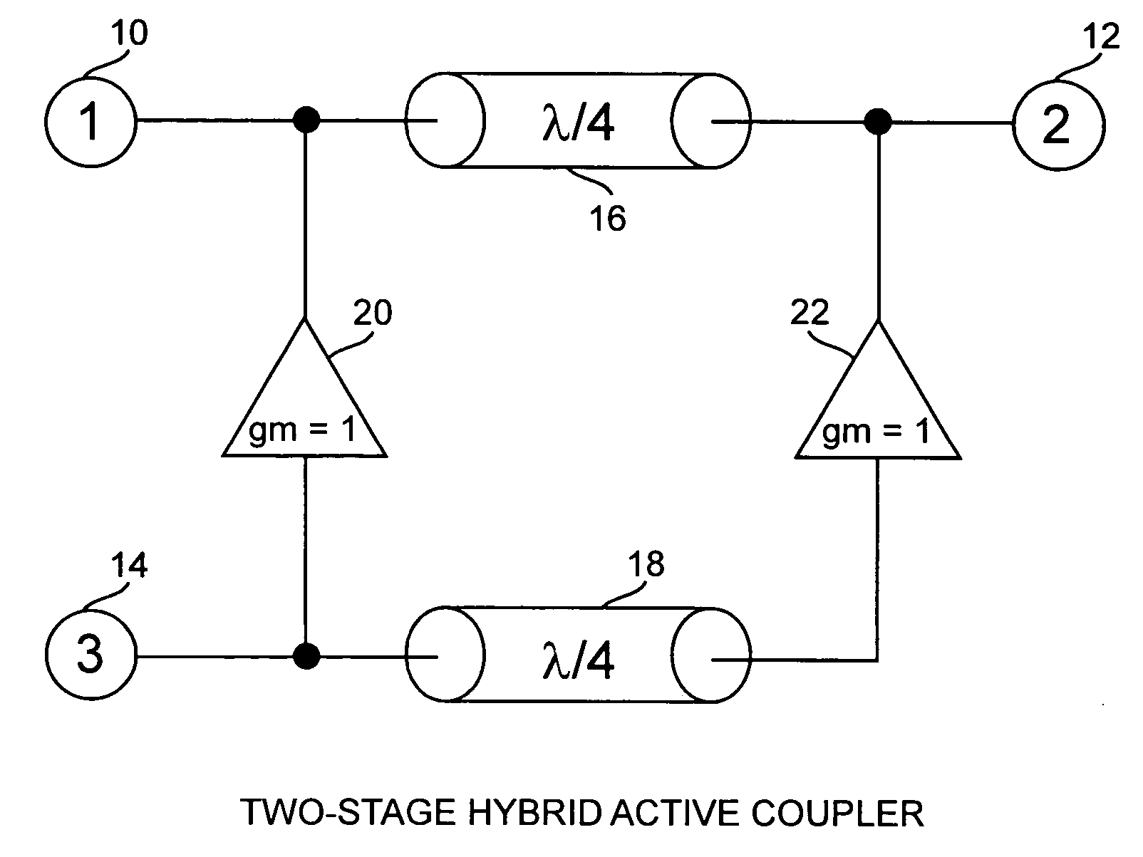 Hybrid active combiner and circulator