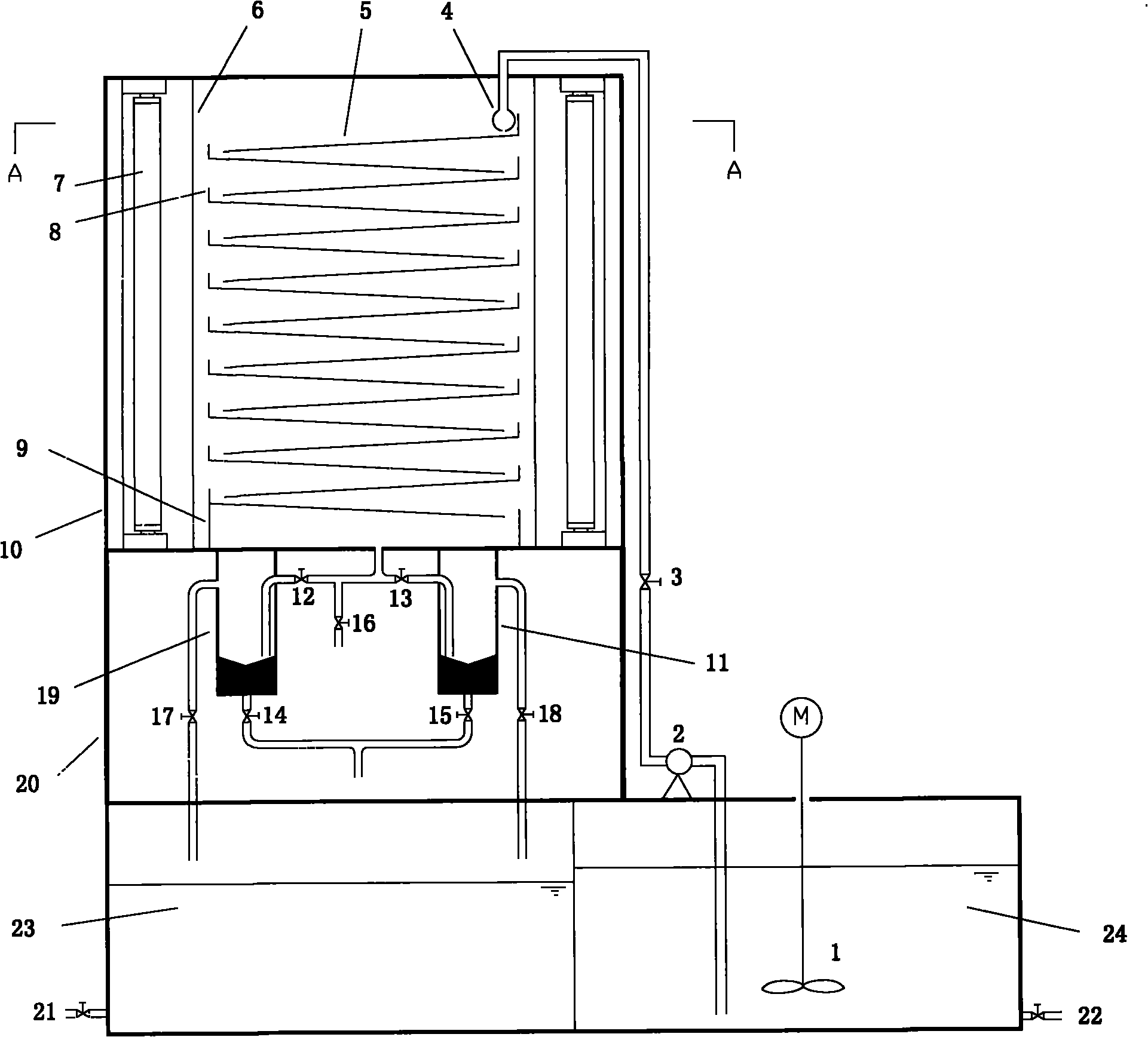 Sequencing batch photocatalytic reactor