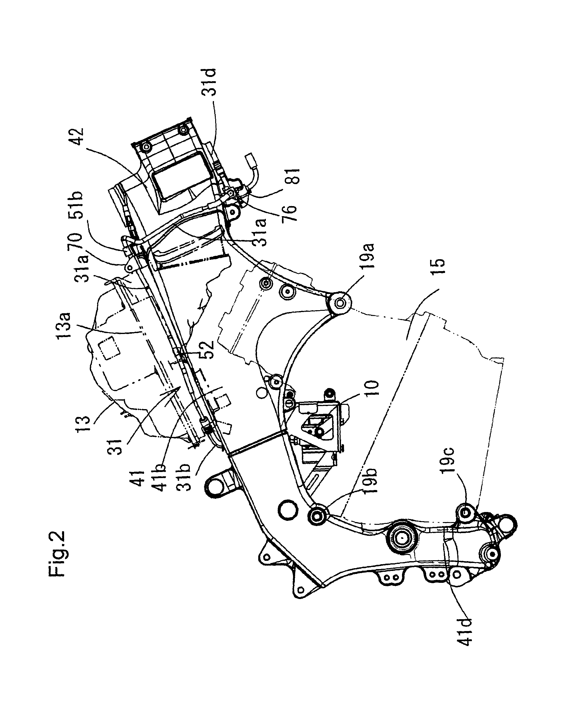 Hydraulic brake apparatus of motorcycle