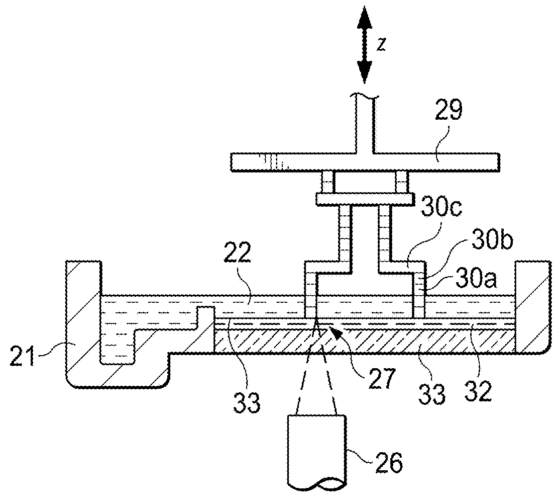 Additive manufacturing using foaming radiation-curable resin