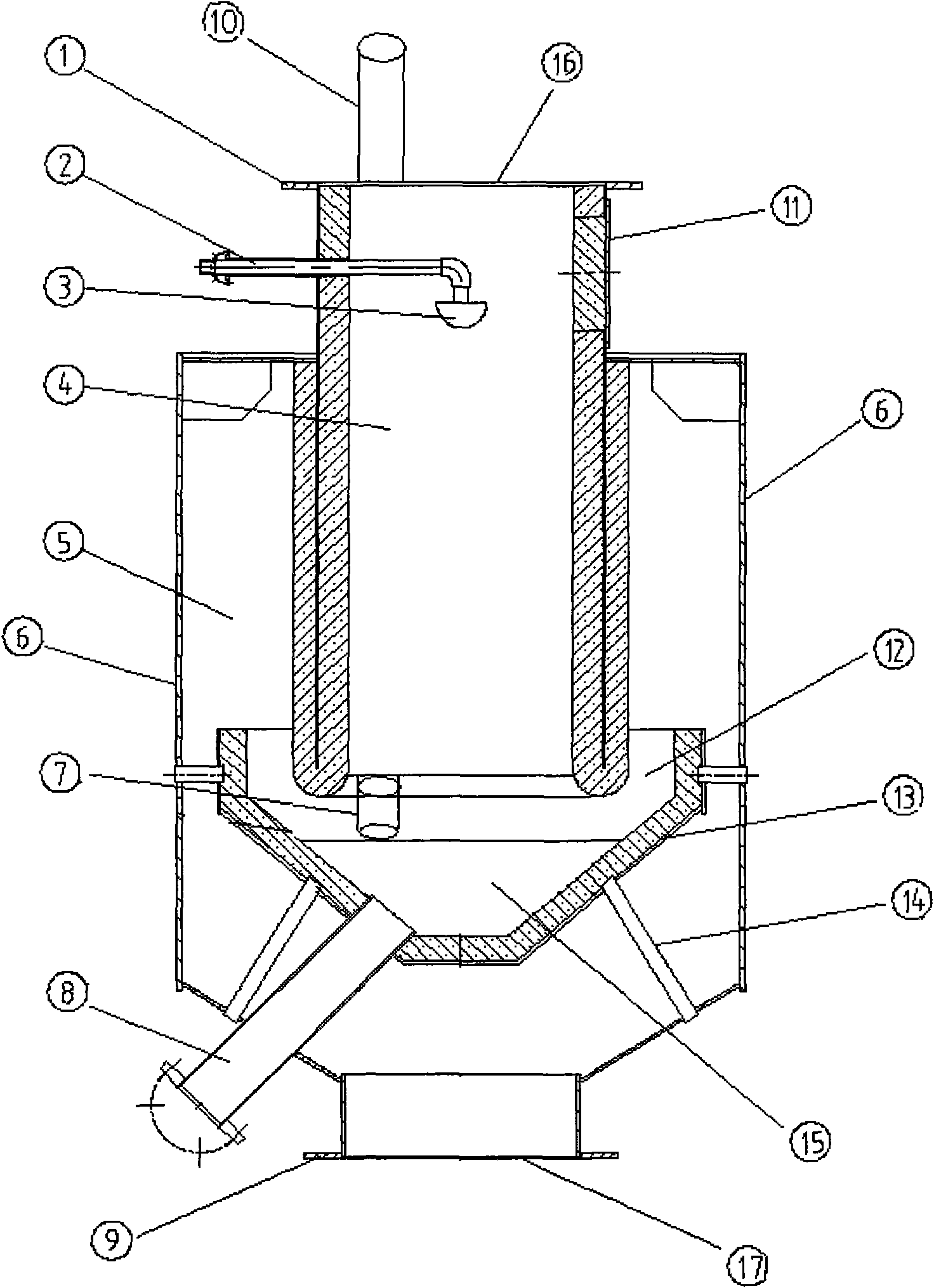 Novel spray type desulphurization dust removal boiler