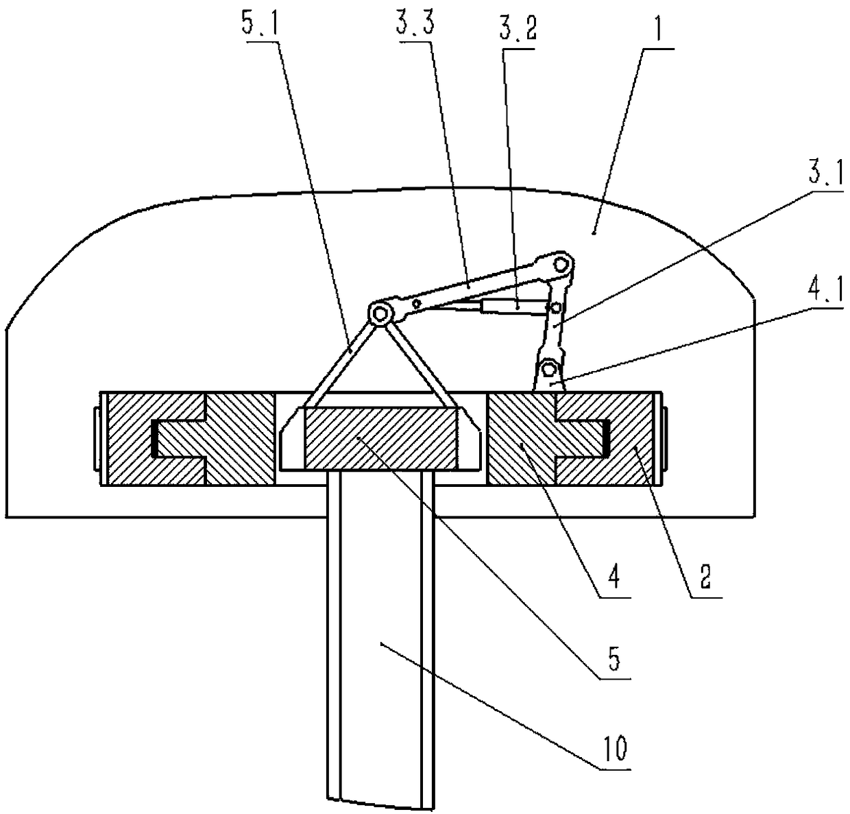 Mechanical arm device for replacing lining plates of ball mill