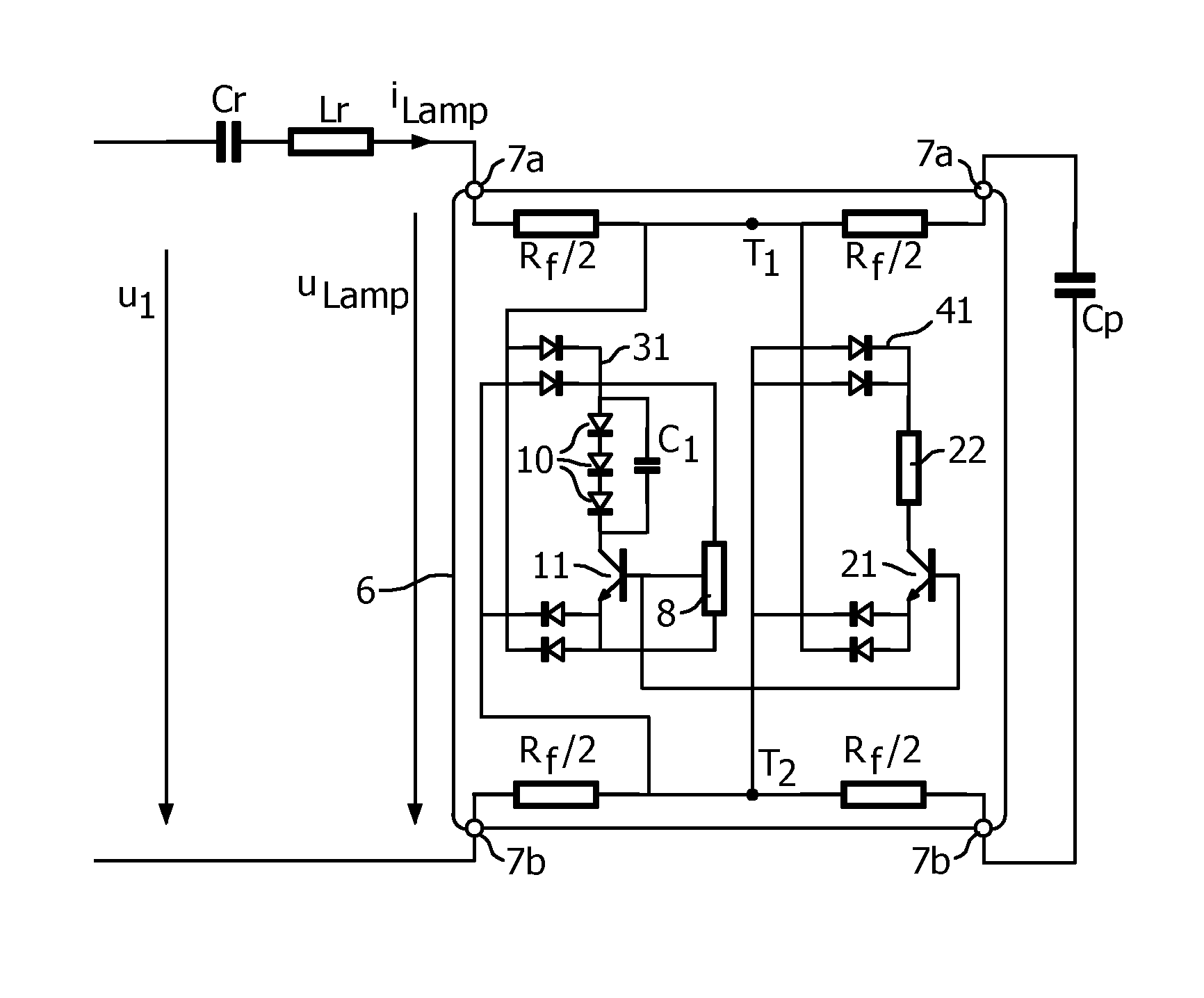 Interface circuit for a light source