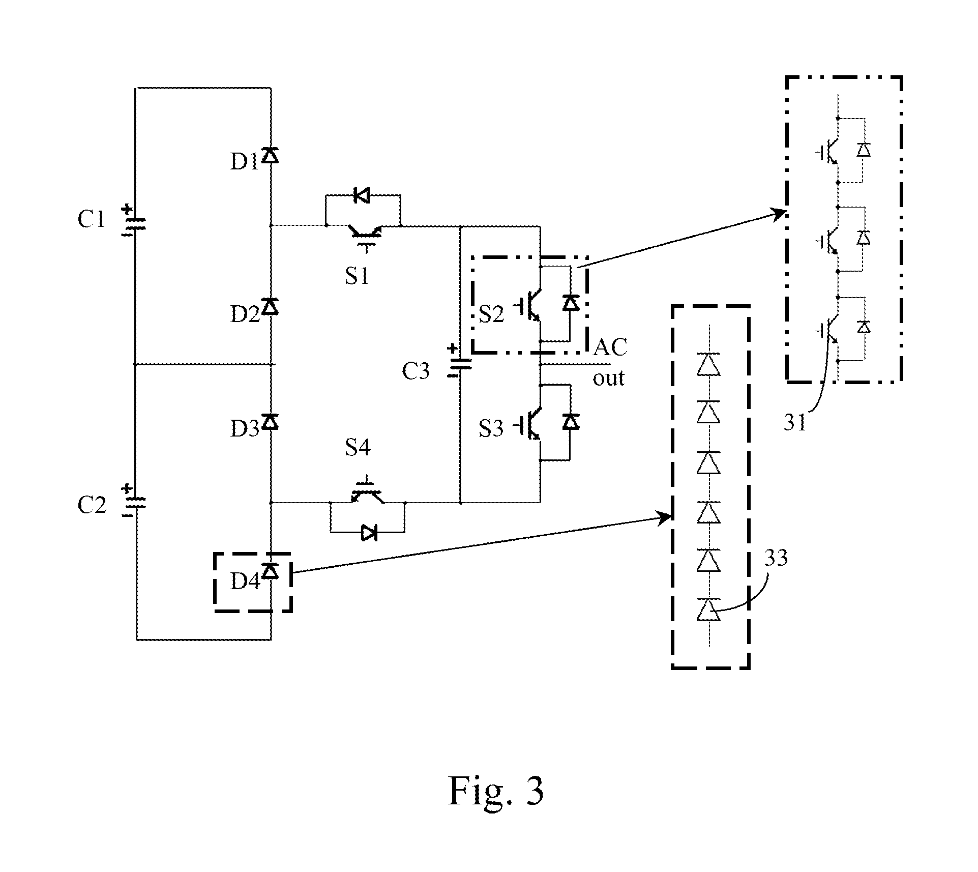 Five-level rectifier