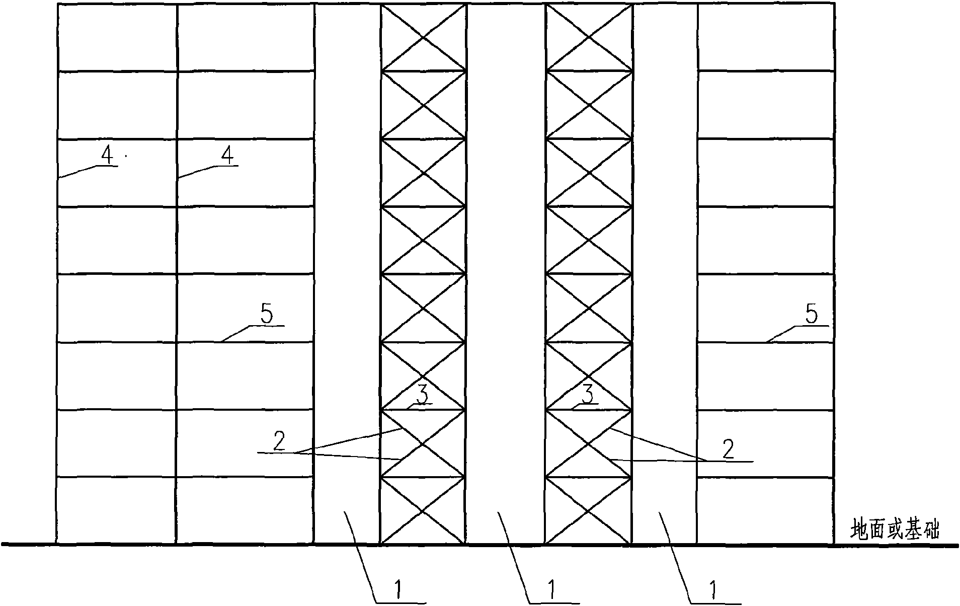 Shear wall truss hybrid type lateral resisting structure system