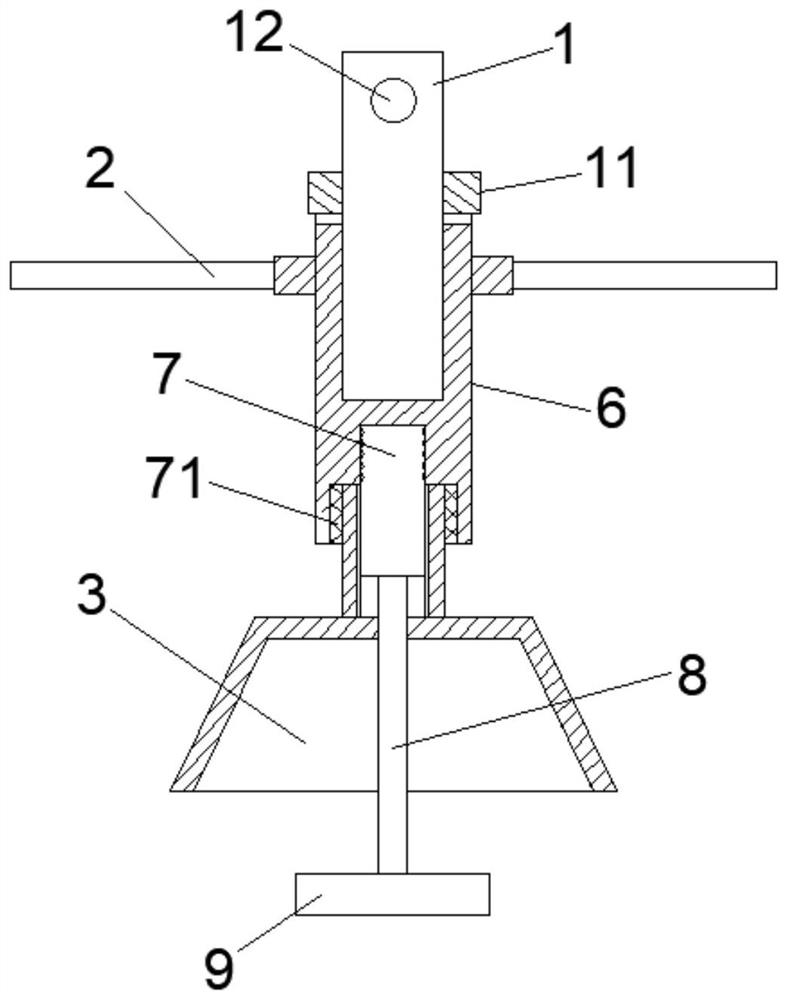 Auxiliary tool and method for carrying out tensile test on engine part