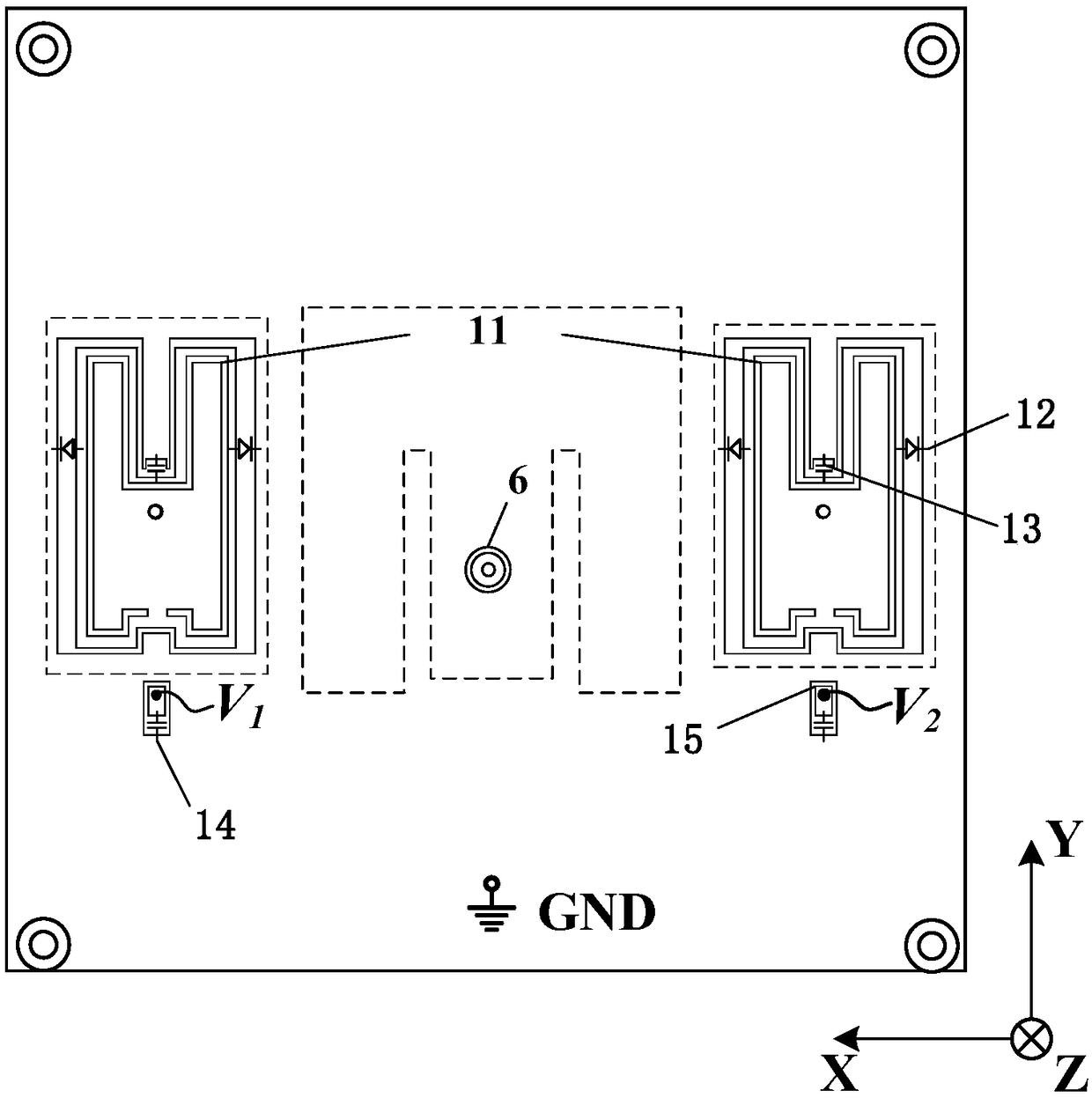 Small-size beam controllable patch antenna based on reconfigurable parasitic element