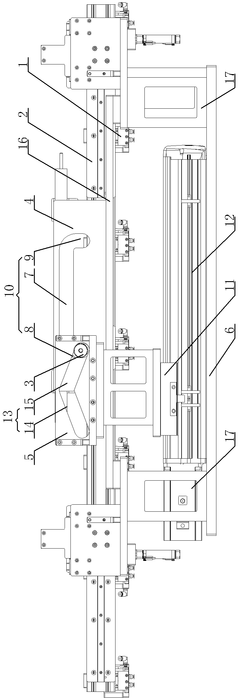 A power drive structure for inspection production line