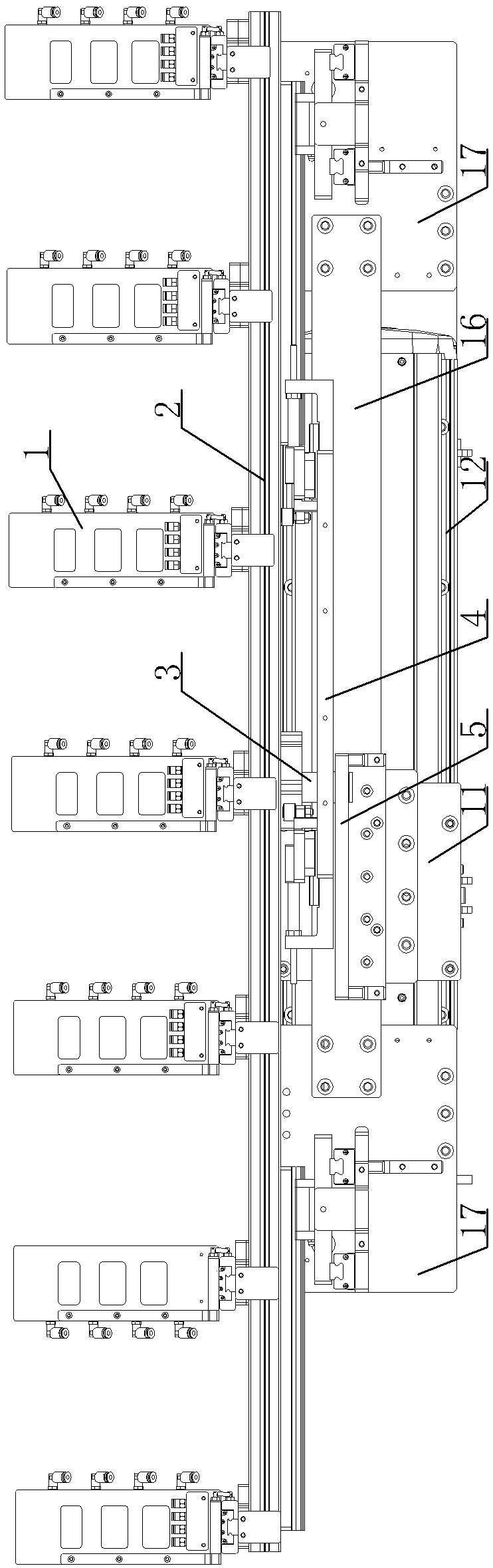 A power drive structure for inspection production line