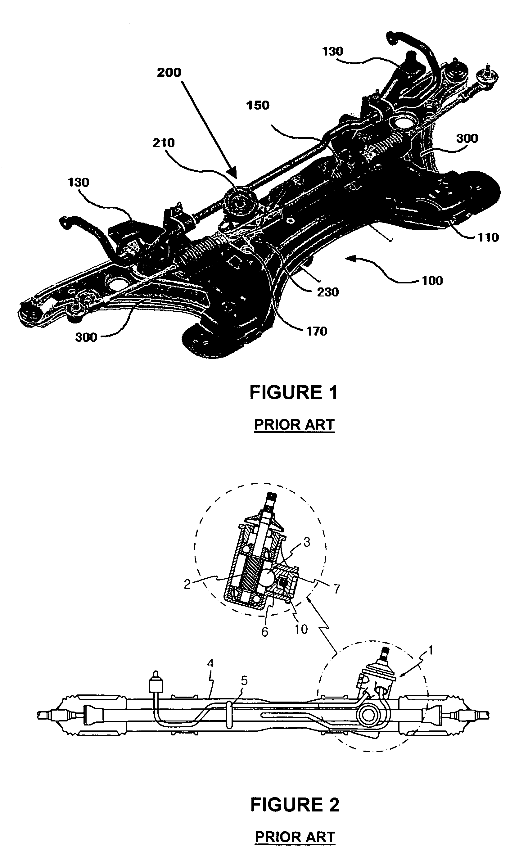 Integrated steering gear and frame structure