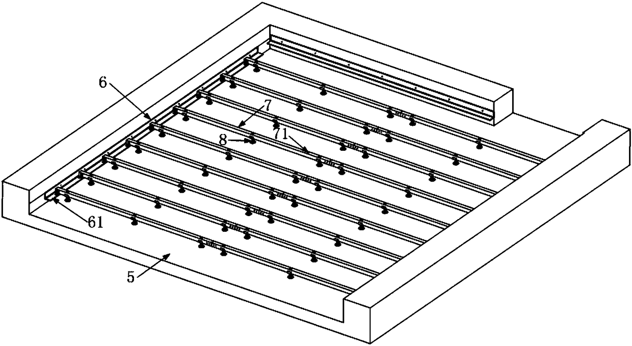 Overhead-type floor heating assembly and laying method
