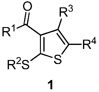 4-alkylthio polysubstituted thiophene derivative and synthesis thereof