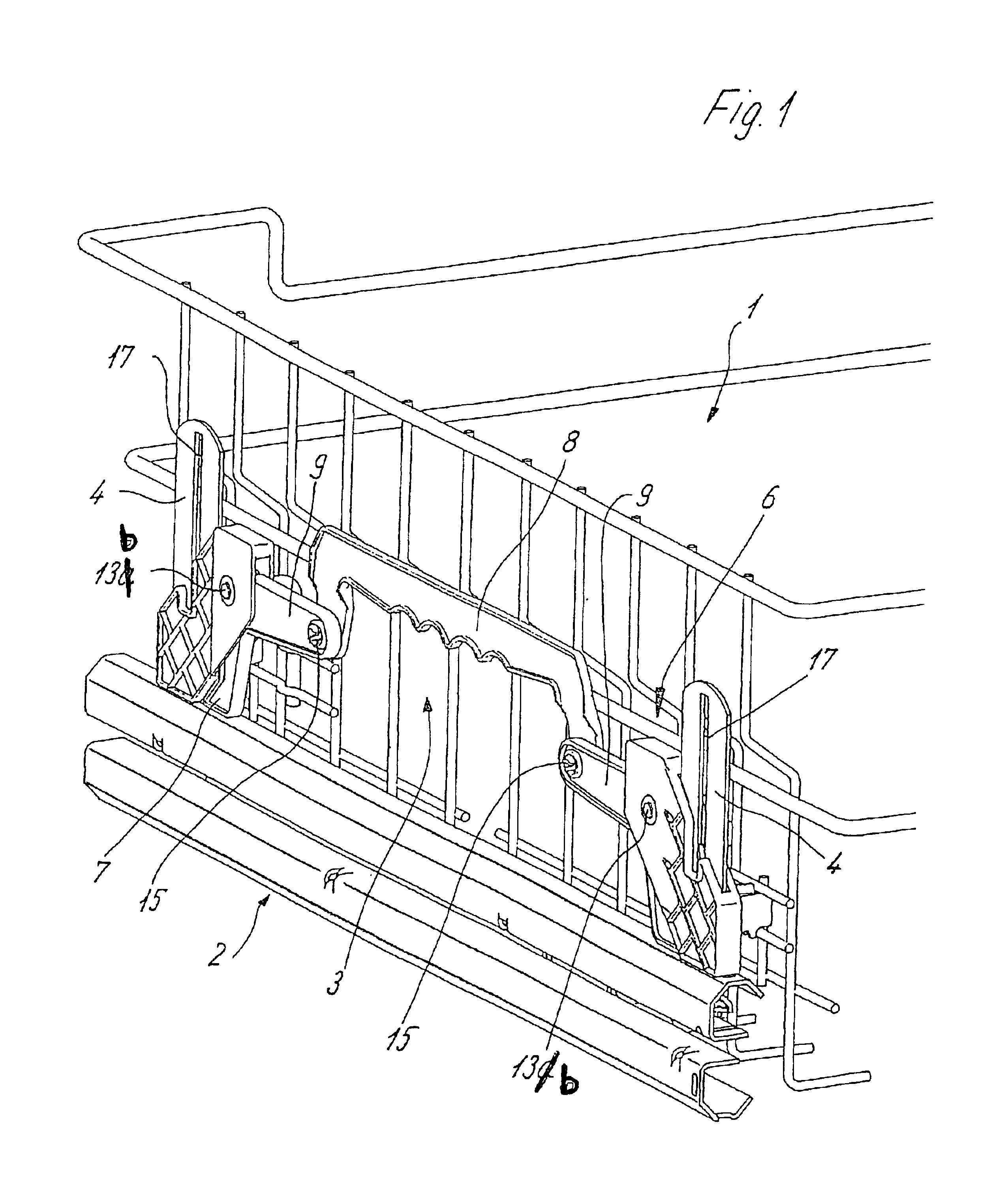 Container in the form of a compartment for domestic appliance