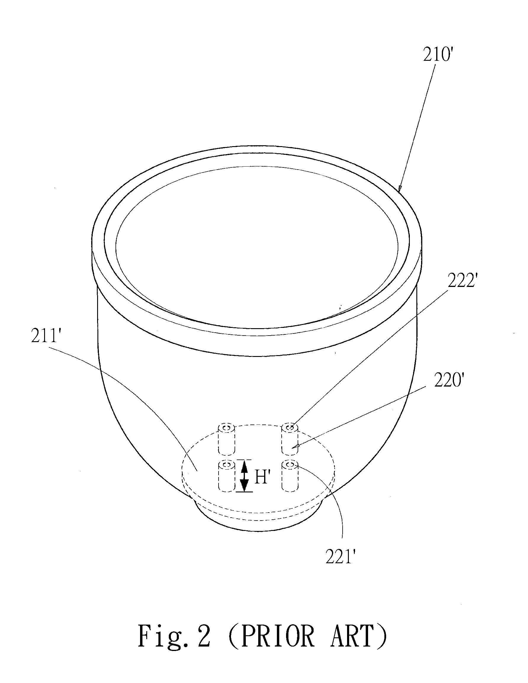 Plant pot with elevated ventilation hole