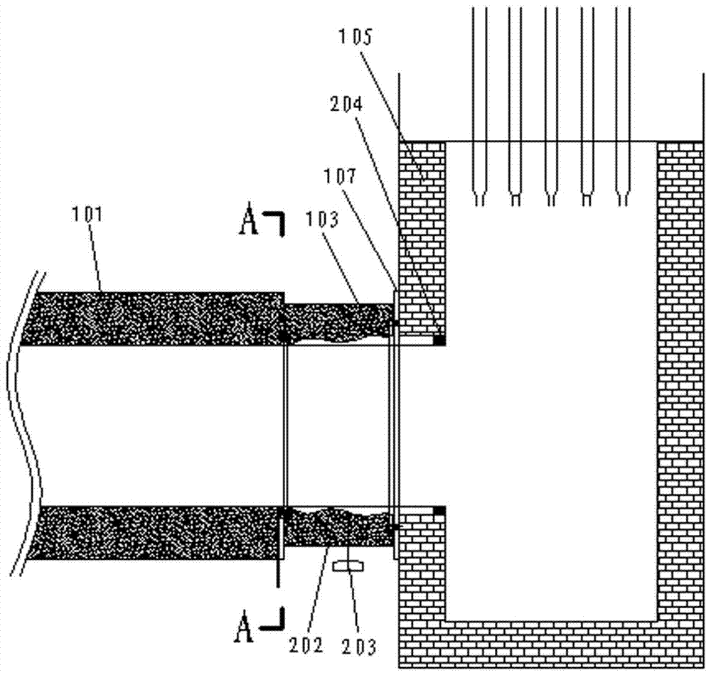 Sealing process of gas inlet pipe of wsa condenser