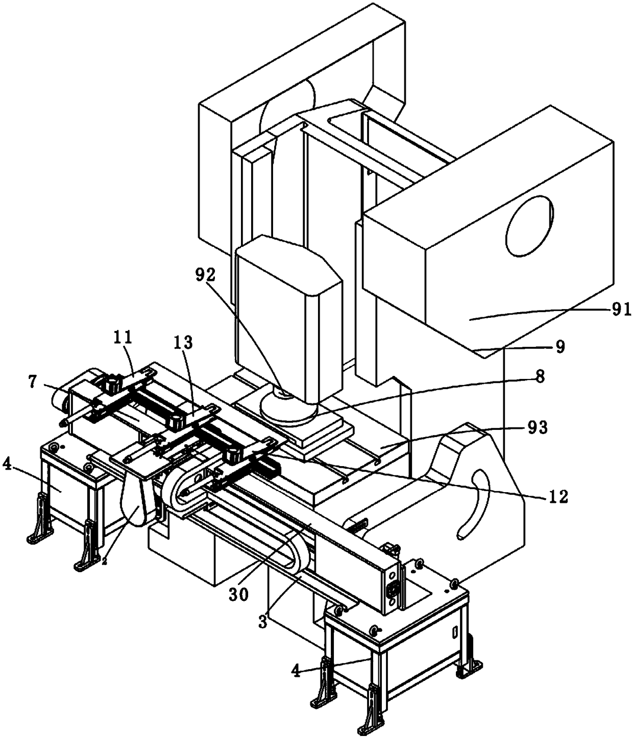 Side-punching system for short strip materials