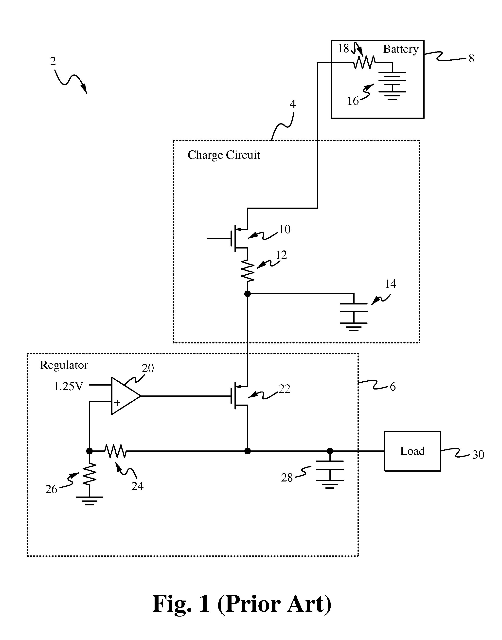 Circuit topology for regulating power from low capacity battery cells