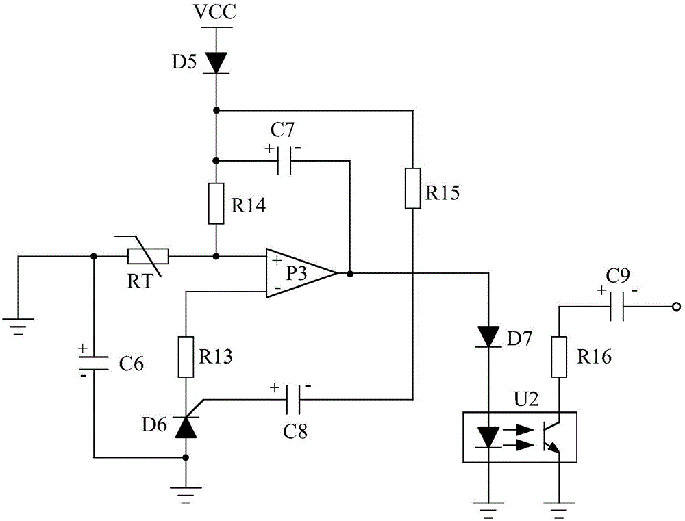 Mixed oscillating-type constant-voltage drive power supply for overheating protection white-light LED
