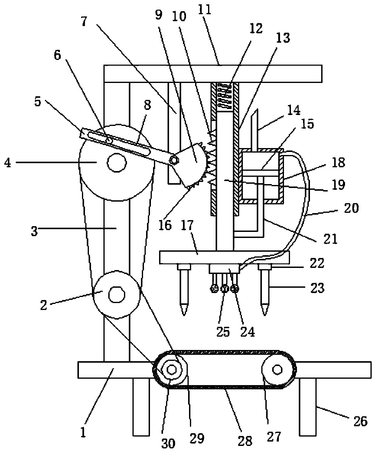 An automatic cutting device for insulation boards for building interior decoration