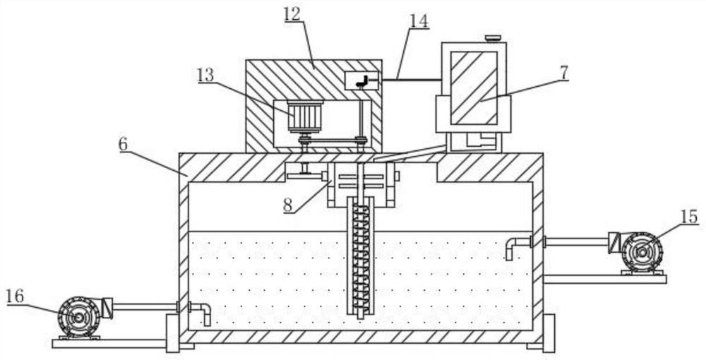 Wastewater treatment device for sweet potato processing and cleaning