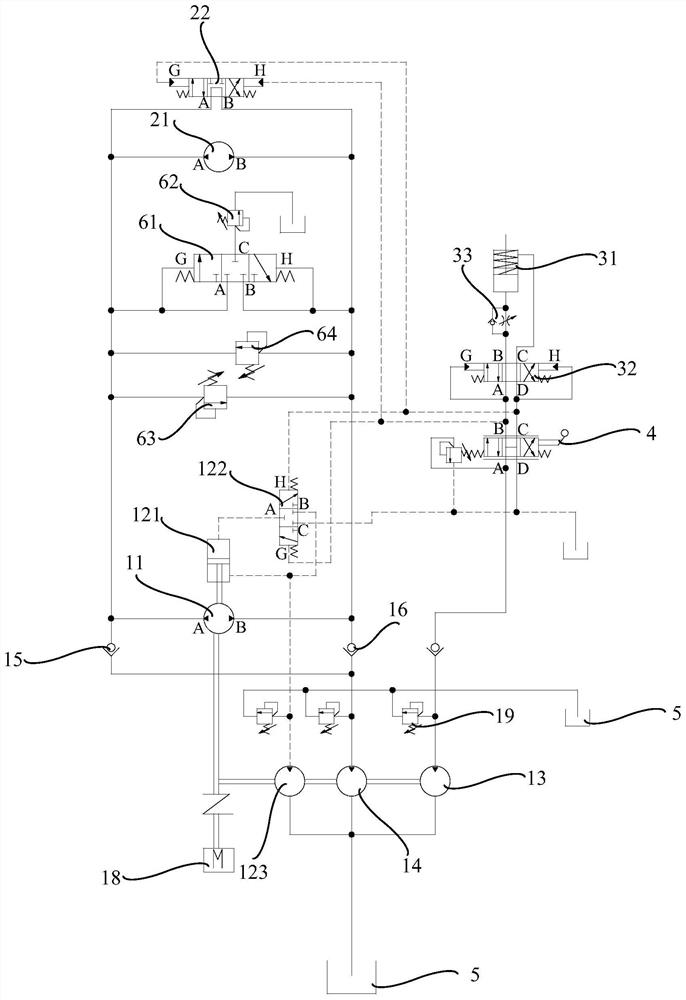 Lifting hydraulic system of petroleum drilling machine